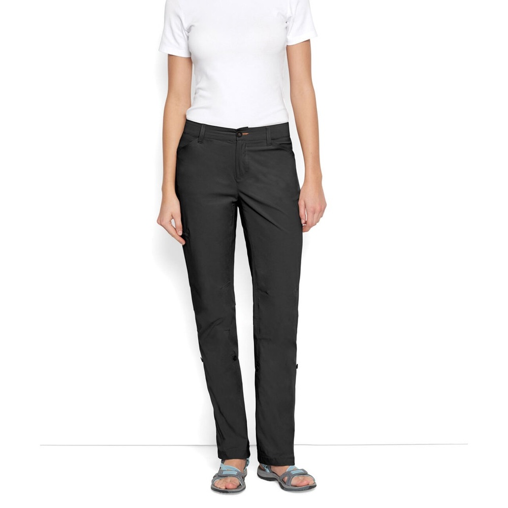 Orvis Women’s Jackson Convertible Long Pants Capris UPF 50 Hiking 14 Black